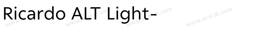 Ricardo ALT Light字体转换